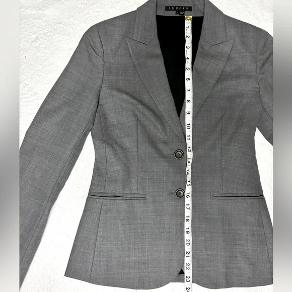Theory Nichelle Broadway Wool Blend Blazer Jacket Coat Size 0 - Picture 5 of 15